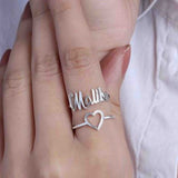 Perfect Heart Name Ring