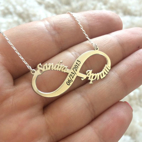 Infinity Engraved Name Pendant - Lavstra