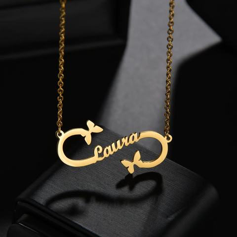 Infinity Butterfly Name Pendant - Lavstra