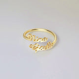 Personalized Two Name Plated Ring