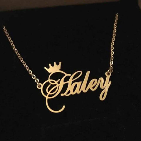 Crown With Name Necklace