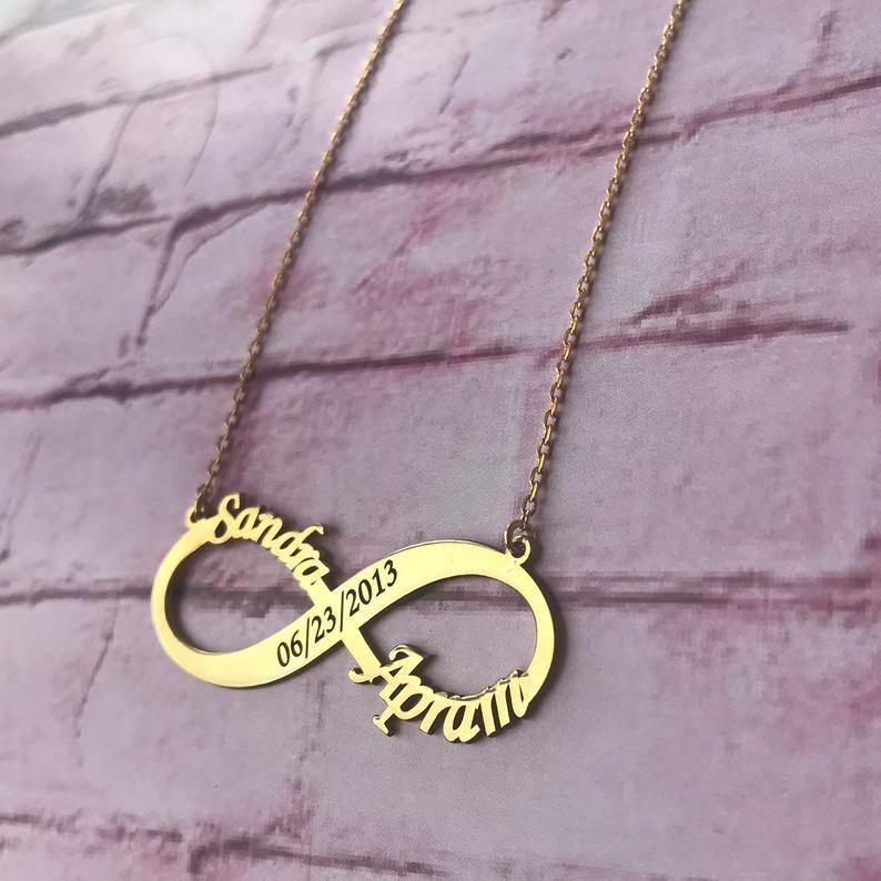 Infinity Engraved Name Pendant - Lavstra