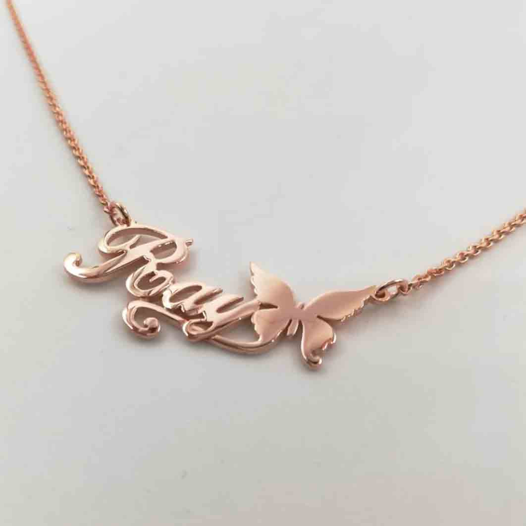 Lovely Butterfly Name Necklace