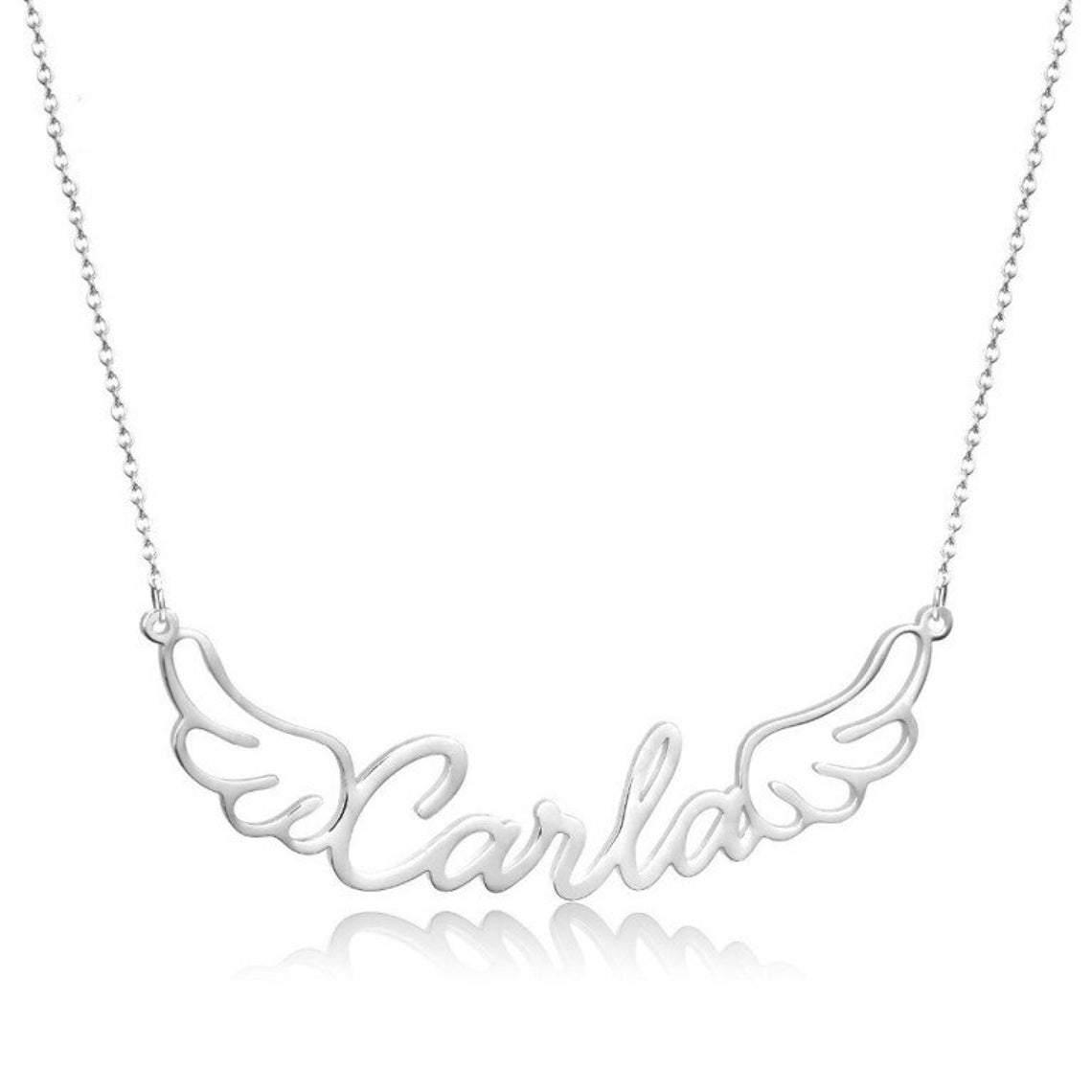 Flying Angel Wings Name Pendant - Lavstra