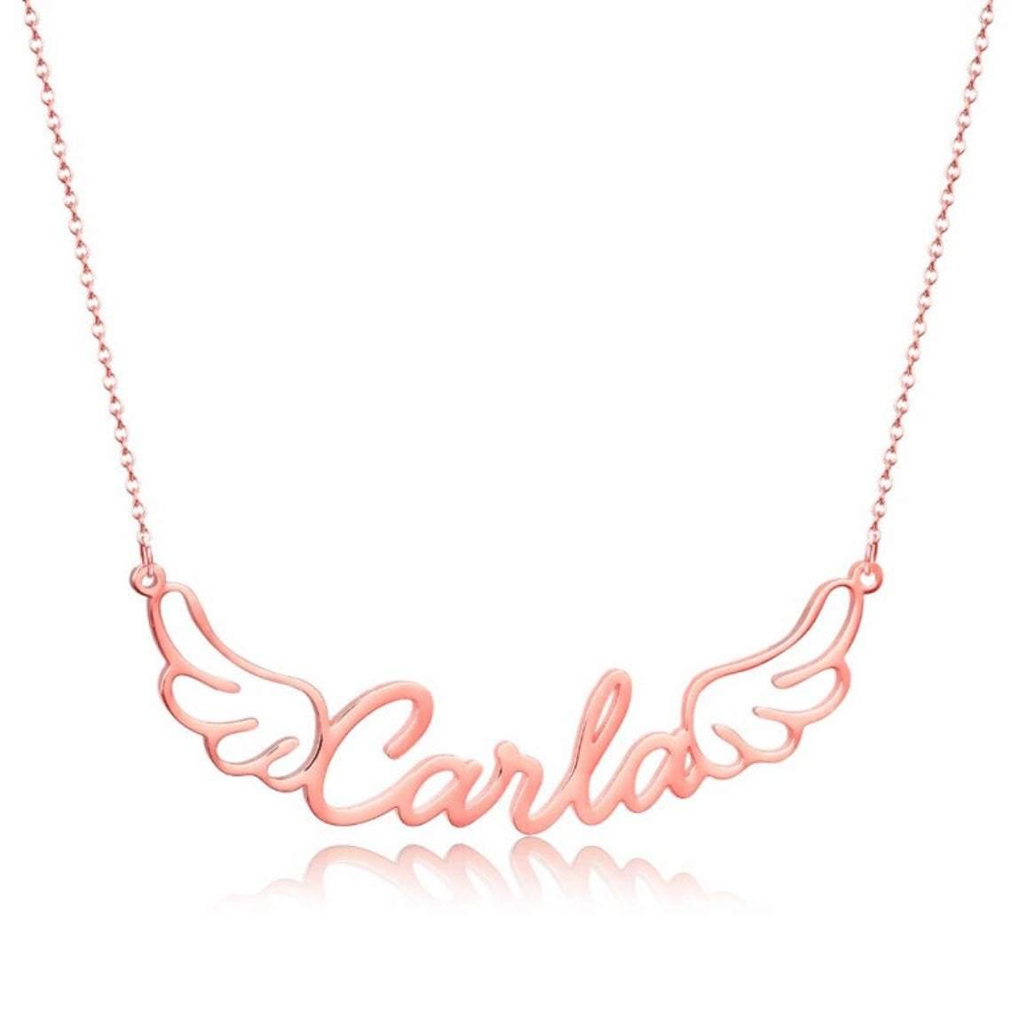 Flying Angel Wings Name Pendant - Lavstra