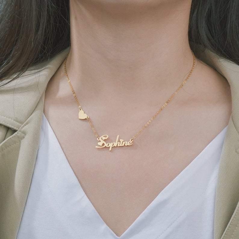 Flying Heart Name Pendant - Lavstra