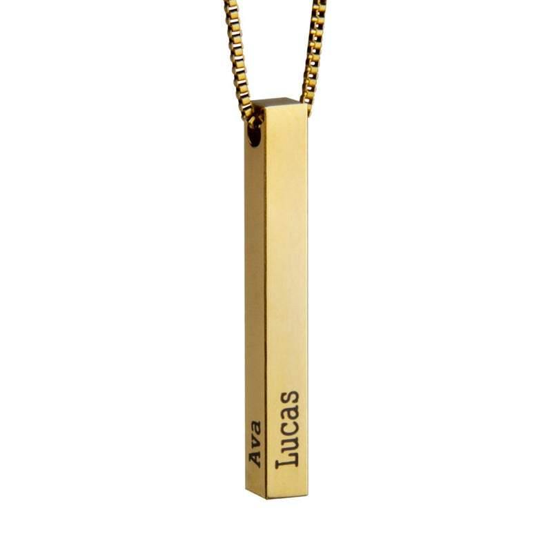 Engraved Vertical Bar Name Pendant - Lavstra