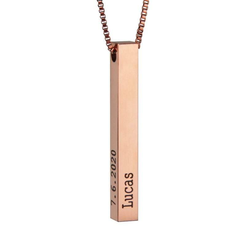 Engraved Vertical Bar Name Pendant - Lavstra