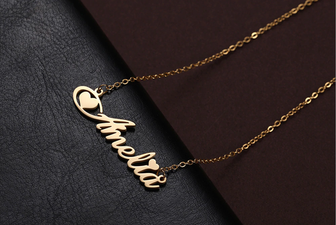 Beautiful Small Heart Name Pendant Lavstra