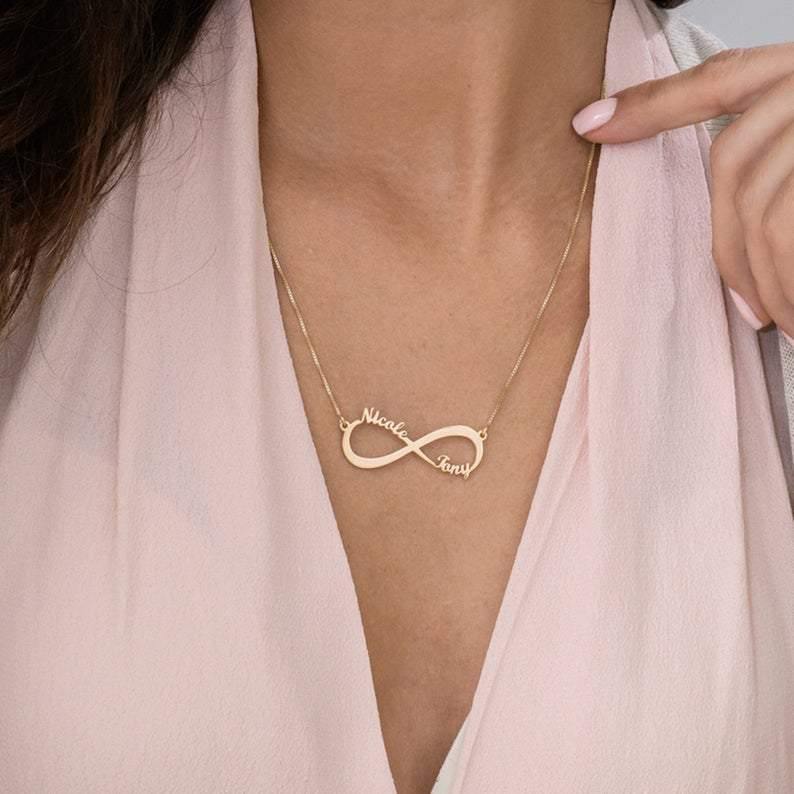 Necklace infinity online with name