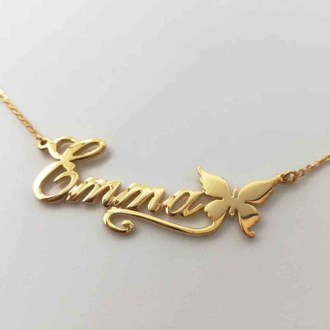 Lovely Butterfly Name Necklace